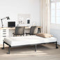 Estructura de cama sin colchón plegable blanco acero 100x190 cm