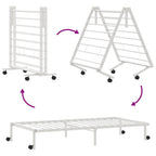 Estructura de cama sin colchón plegable blanco acero 100x190 cm