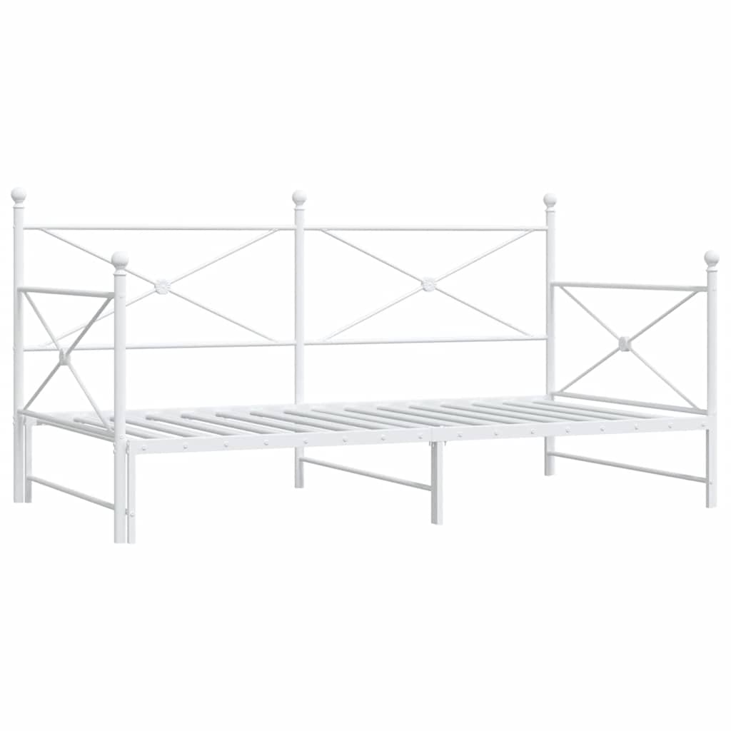 Diván con nido sin colchón blanco 100x190 cm acero
