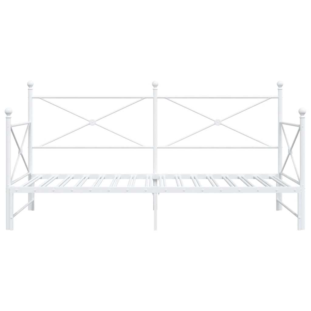 Diván con nido sin colchón blanco 100x190 cm acero