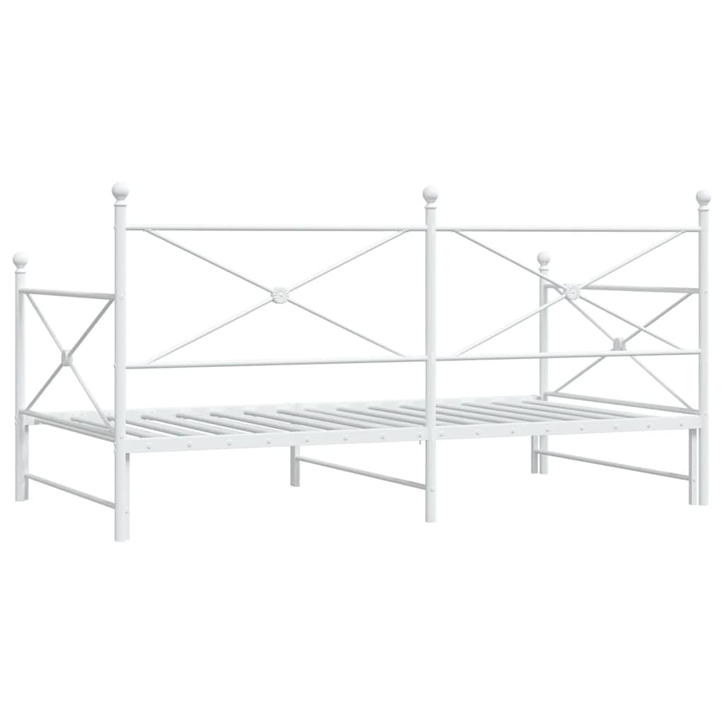 Diván con nido sin colchón blanco 100x190 cm acero