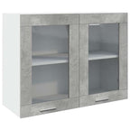 Conjunto de armarios de cocina Lyon de 7 piezas en madera de ingeniería gris hormigón