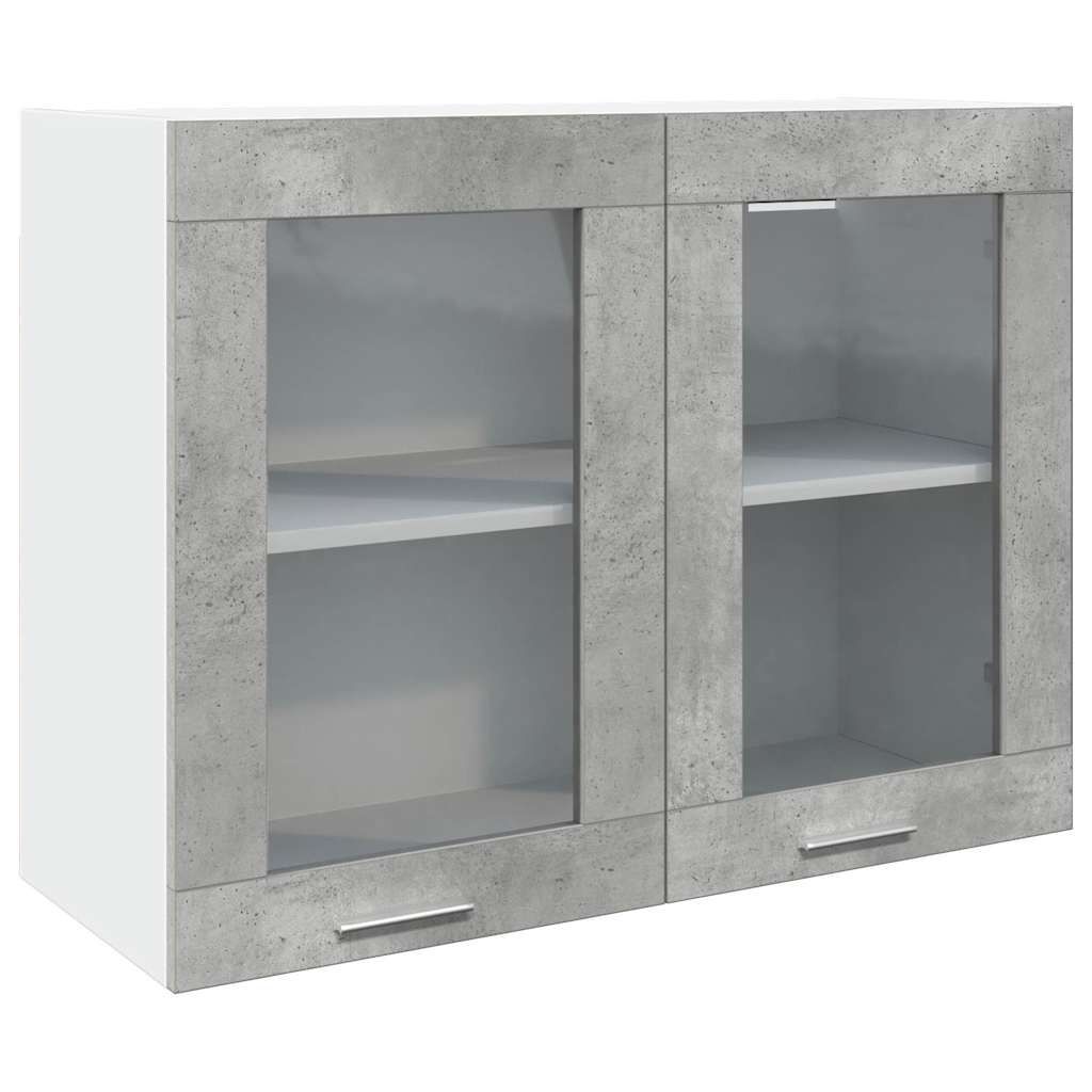 Conjunto de armarios de cocina Lyon de 7 piezas en madera de ingeniería gris hormigón