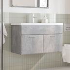 Mueble de baño con lavabo integrado gris hormigón