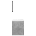 Set muebles de baño 2 piezas madera contrachapada gris hormigón