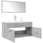 Conjunto de muebles de baño 2 piezas madera maciza de mango