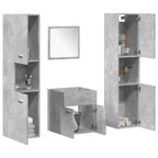 Juego de muebles de baño 4 pzas contrachapada roble Sonoma