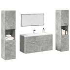 Juego de muebles de baño 4 pzas contrachapada roble Sonoma