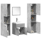 Juego de muebles de baño 4 pzas contrachapada roble Sonoma