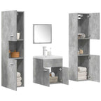 Set muebles de baño 2 piezas madera contrachapada gris hormigón