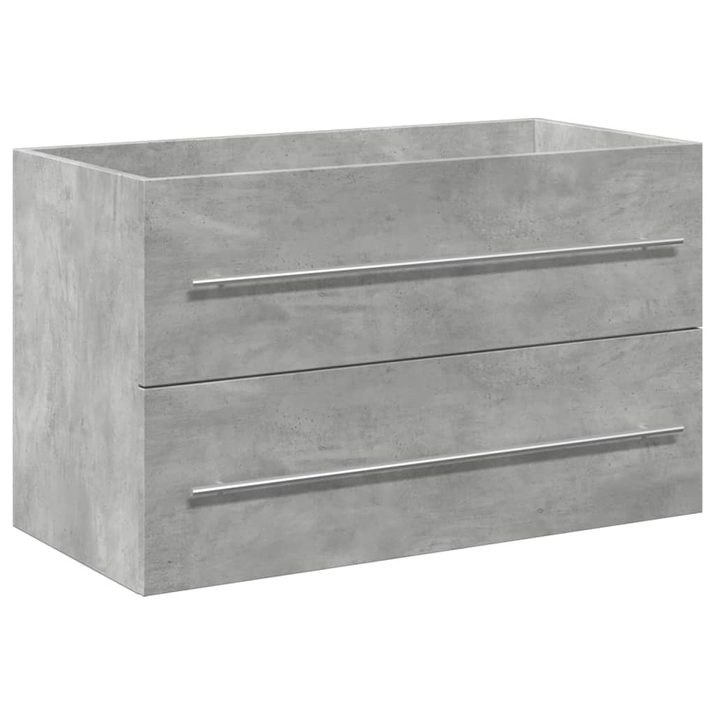 Set muebles de baño 2 piezas madera contrachapada gris hormigón