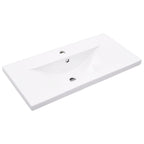 Set muebles de baño 2 piezas madera contrachapada gris hormigón