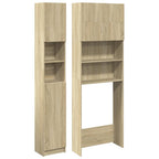 Juego de muebles de baño 2 pzas madera ingeniería roble Sonoma