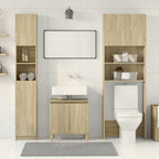 Juego de muebles de baño 2 pzas madera ingeniería roble Sonoma