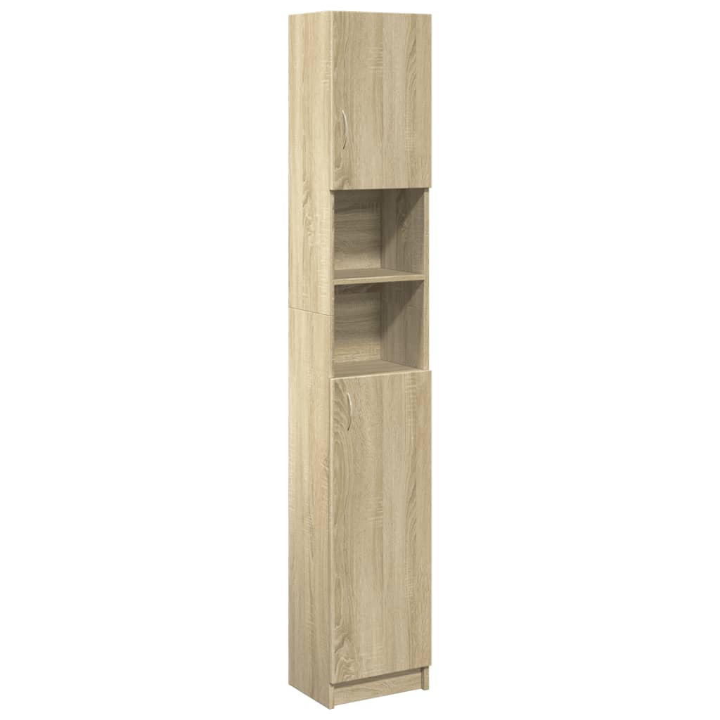Juego de muebles de baño 2 pzas madera ingeniería roble Sonoma