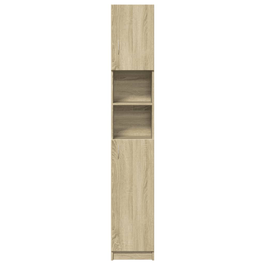 Juego de muebles de baño 2 pzas madera ingeniería roble Sonoma