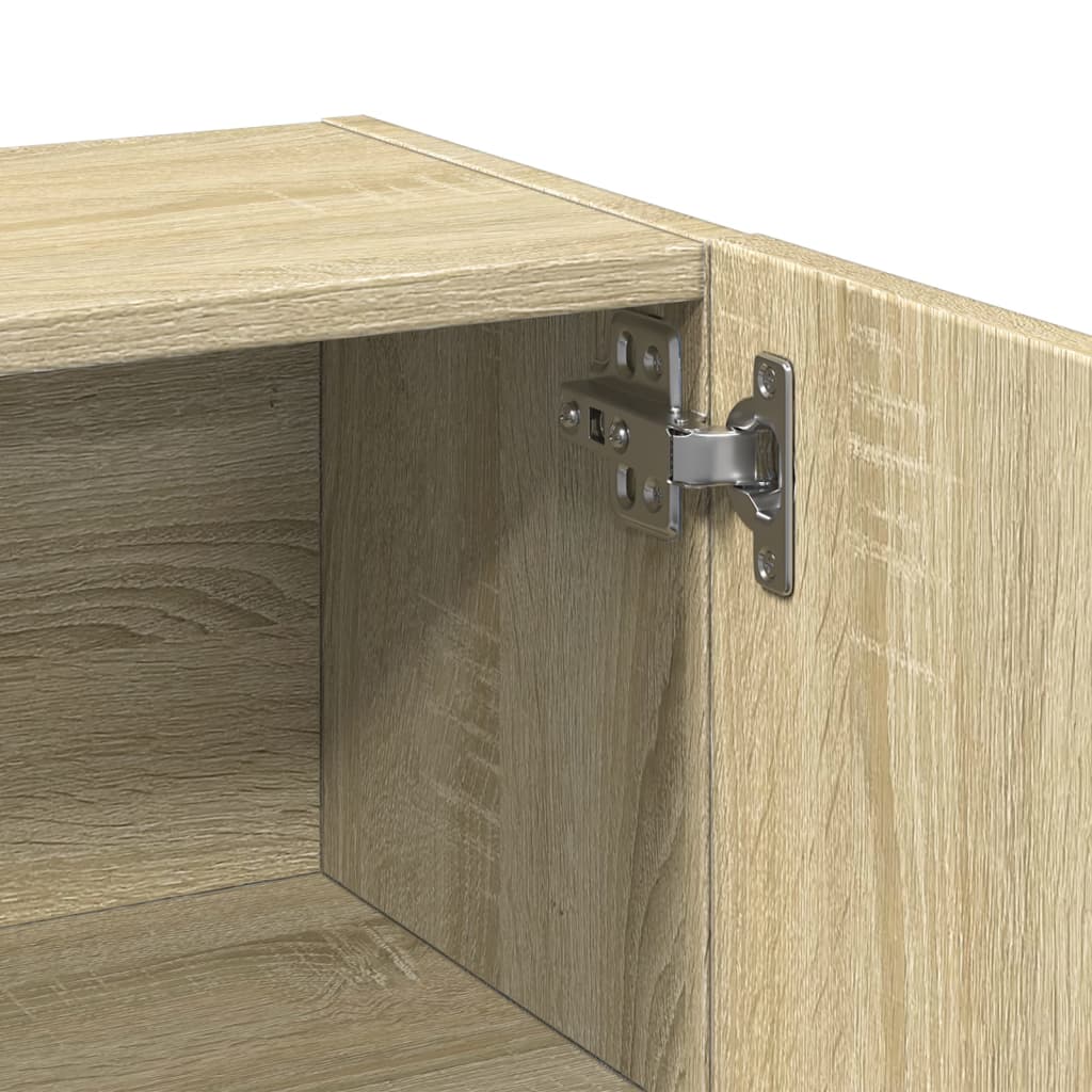 Juego de muebles de baño 2 pzas madera ingeniería roble Sonoma