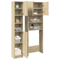 Juego de muebles de baño 2 pzas madera ingeniería roble Sonoma