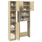 Juego de muebles de baño 2 pzas madera ingeniería roble Sonoma