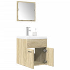 Set de muebles de baño 2 pzas madera contrachapada roble Sonoma