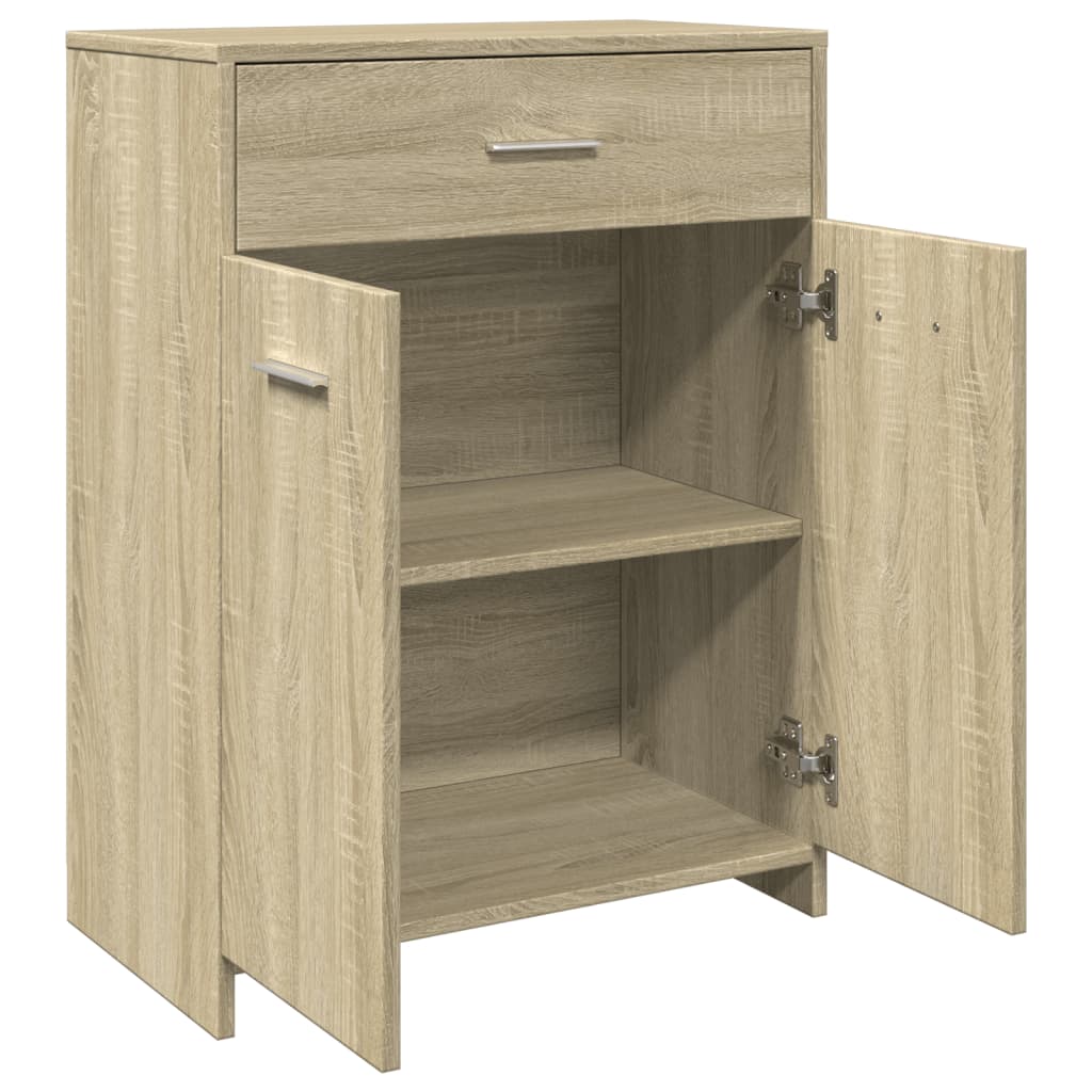 Juego de muebles de baño 4 pzas contrachapada roble Sonoma