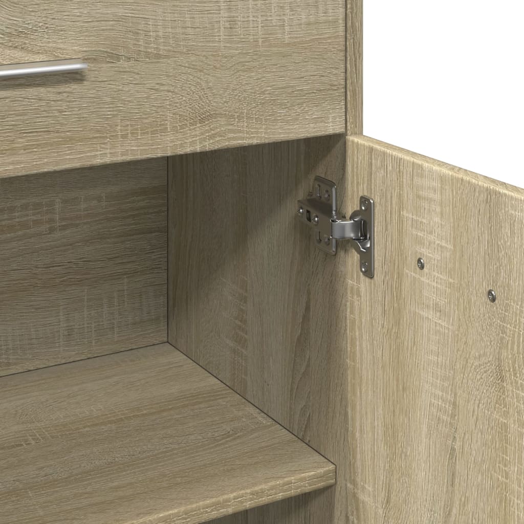 Juego de muebles de baño 4 pzas contrachapada roble Sonoma