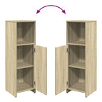 Juego de muebles de baño 4 pzas contrachapada roble Sonoma