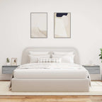 Mesitas de noche de pared con luces LED 2 unidades gris Sonoma