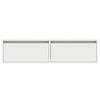 Mueble de TV con luces LED blanco 100X35,5x25 cm