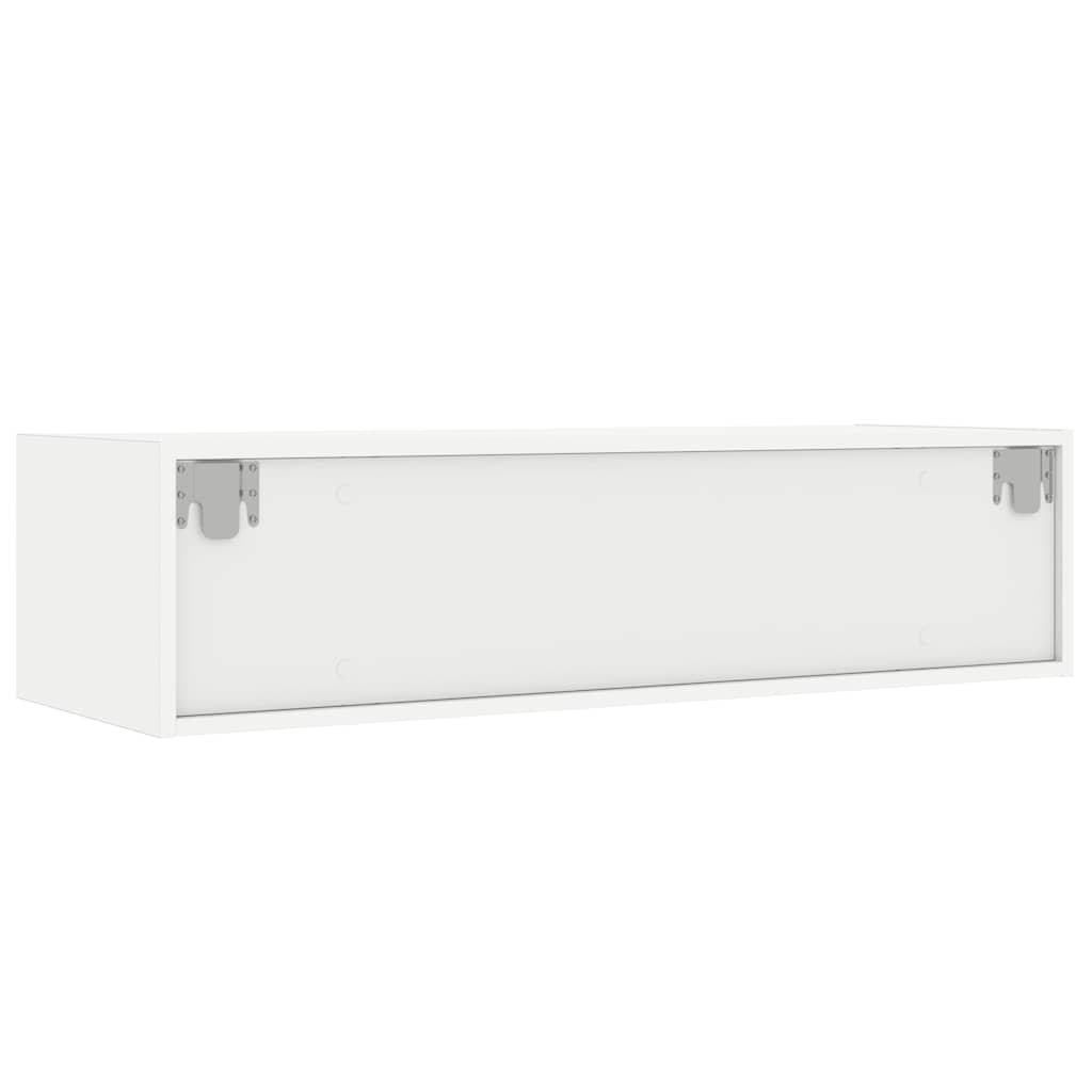 Mueble de TV con luces LED blanco 100X35,5x25 cm