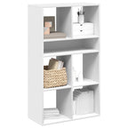 Armario de libros madera contrachapada envejecida 48x25,5x140cm