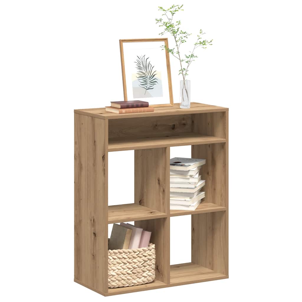 Armario de libros madera contrachapada envejecida 48x25,5x140cm