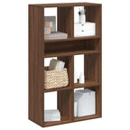 Armario de libros madera contrachapada envejecida 48x25,5x140cm