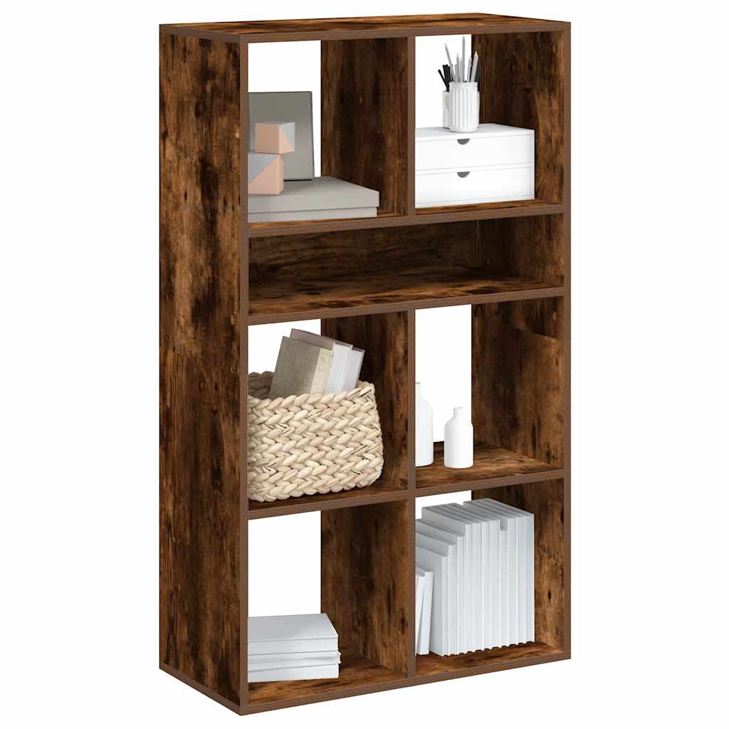 Armario de libros madera contrachapada envejecida 48x25,5x140cm