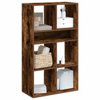 Armario de libros madera contrachapada envejecida 48x25,5x140cm