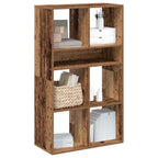 Armario de libros madera contrachapada envejecida 48x25,5x140cm