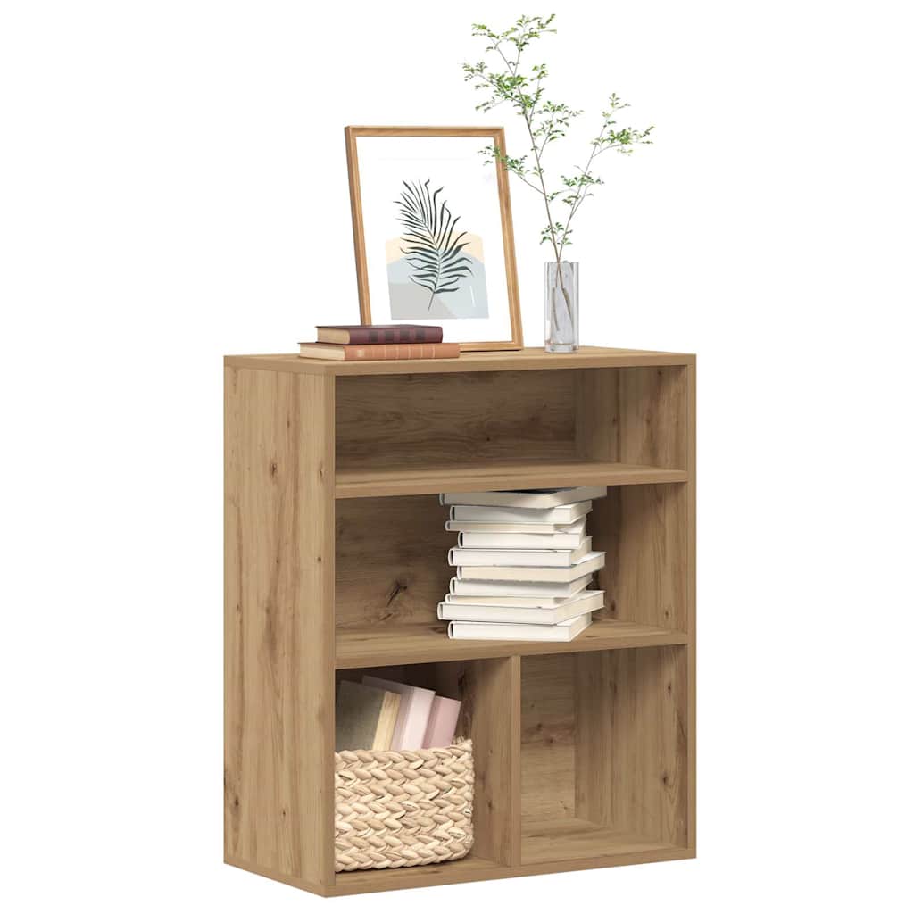 Armario de libros madera contrachapada envejecida 48x25,5x140cm