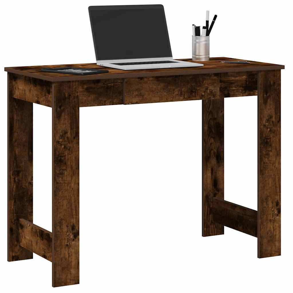 Escritorio de madera contrachapada blanco 100x45x75 cm