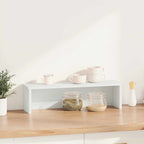 Estantería cocina apilable madera ingeniería blanca 50x15x16 cm