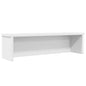 Estante de cozinha empilhável em madeira compósita branca 50x15x16 cm