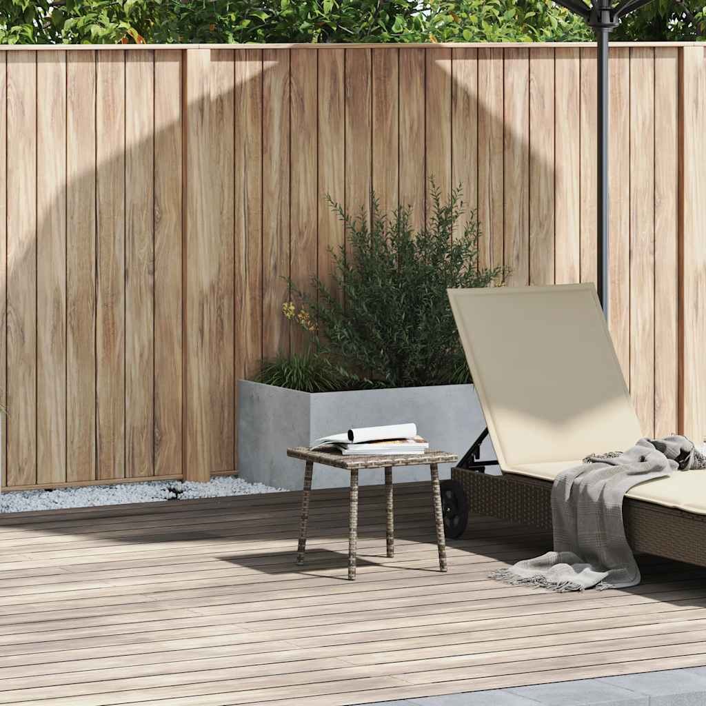 Mesa centro jardín rectangular beige 40x40x37cm ratán sintético