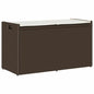 Banco de almacenaje con cojín beige 100 cm ratán sintético