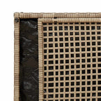 Banco de almacenaje con cojín beige 100 cm ratán sintético