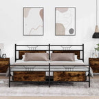 Cama sin colchón blanca 180x200 cm madera de ingeniería