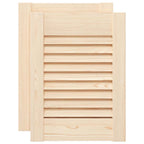 Puerta de armario de lamas 2 uds 39,5x29,5 cm madera de pino