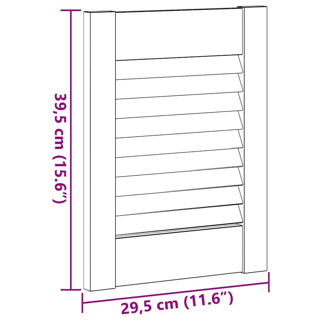 Puerta de armario de lamas 2 uds 39,5x29,5 cm madera de pino