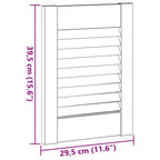 Puerta de armario de lamas 2 uds 39,5x29,5 cm madera de pino