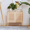 Puerta de armario de lamas 2 uds 39,5x29,5 cm madera de pino