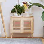 Puerta de armario de lamas 2 uds 39,5x29,5 cm madera de pino