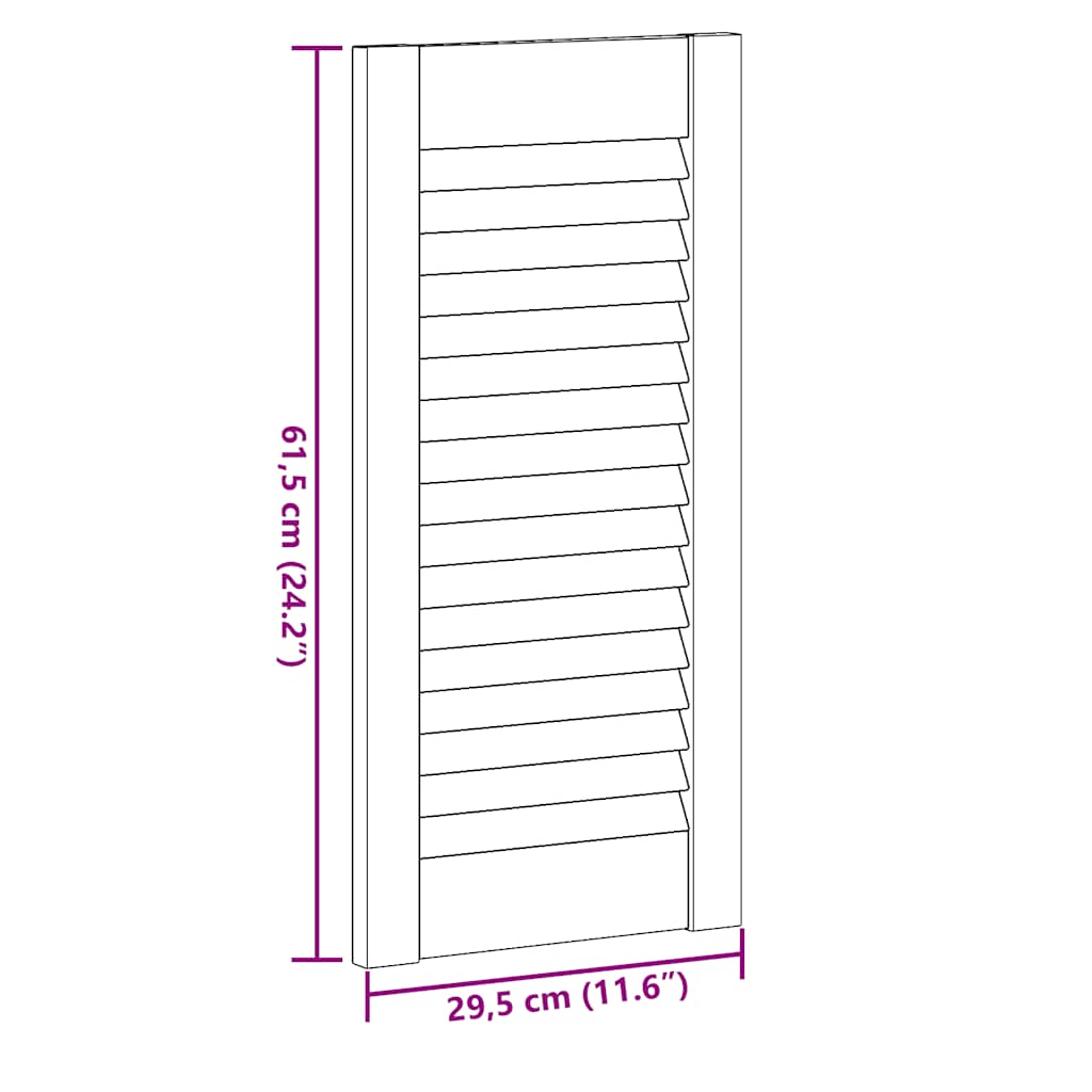 Puerta de armario de lamas 61,5x29,5 cm madera de pino